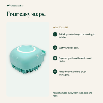 Bath Brush Pro shampoo dispenser brush: size and how to use it