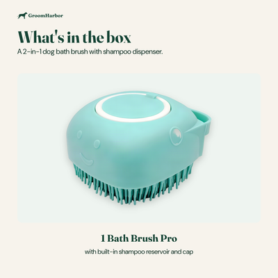 What is in the box: Bath Brush Pro dog bath brush