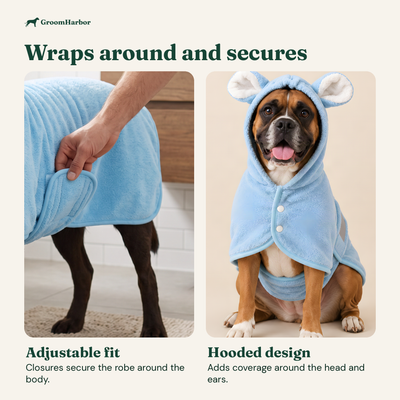 How the DryPup Bathrobe works