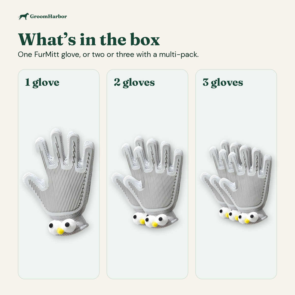 In the box: the FurMitt grooming glove