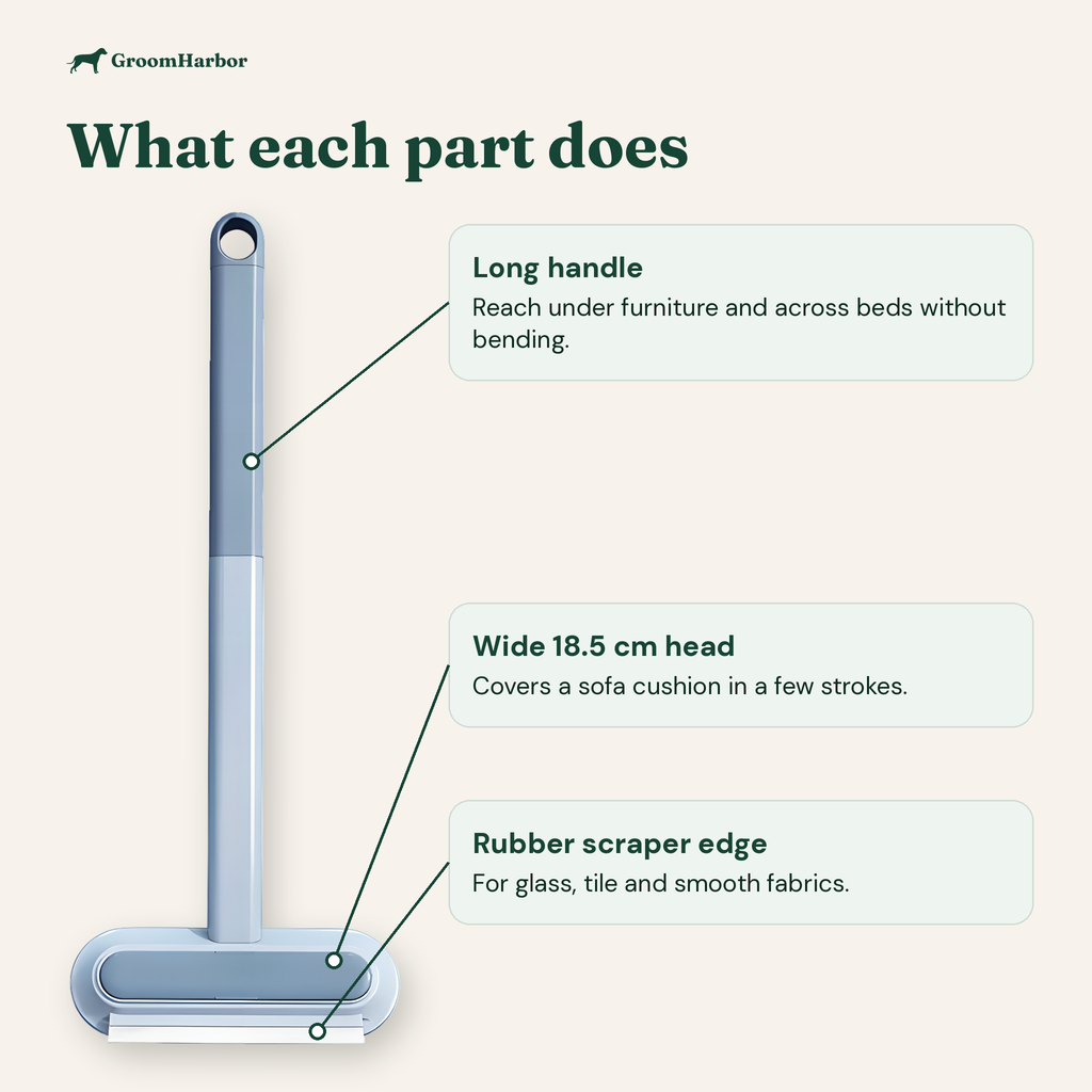 LiftAway 3-in-1 Pet Hair Remover: parts and features
