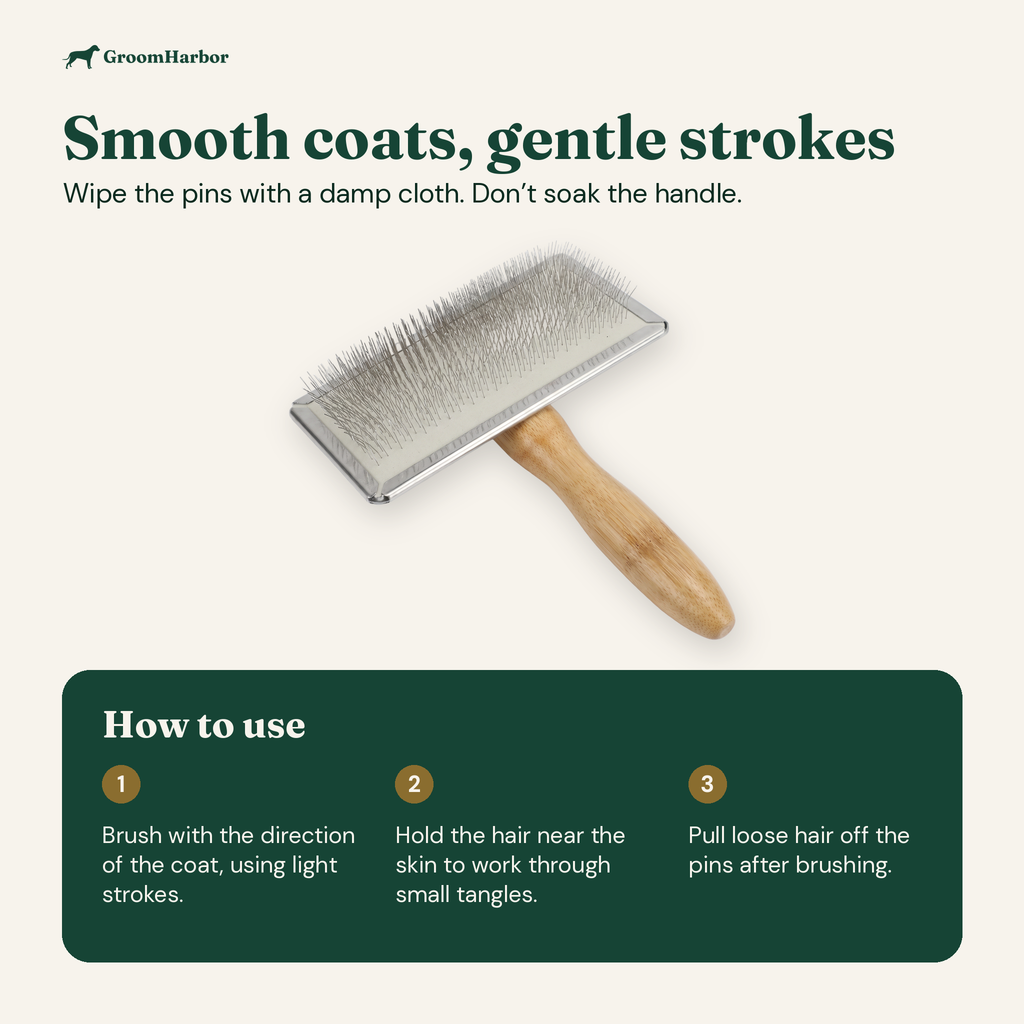 Wooden Handle Pin Brush: size and how to use it