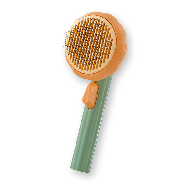 PopClean Self-Cleaning Cat Brush on a white background