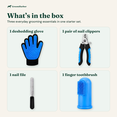 What is in the box: Starter Grooming Kit