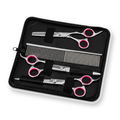 TrimSet Dog Grooming Scissors Kit with Case on a white background