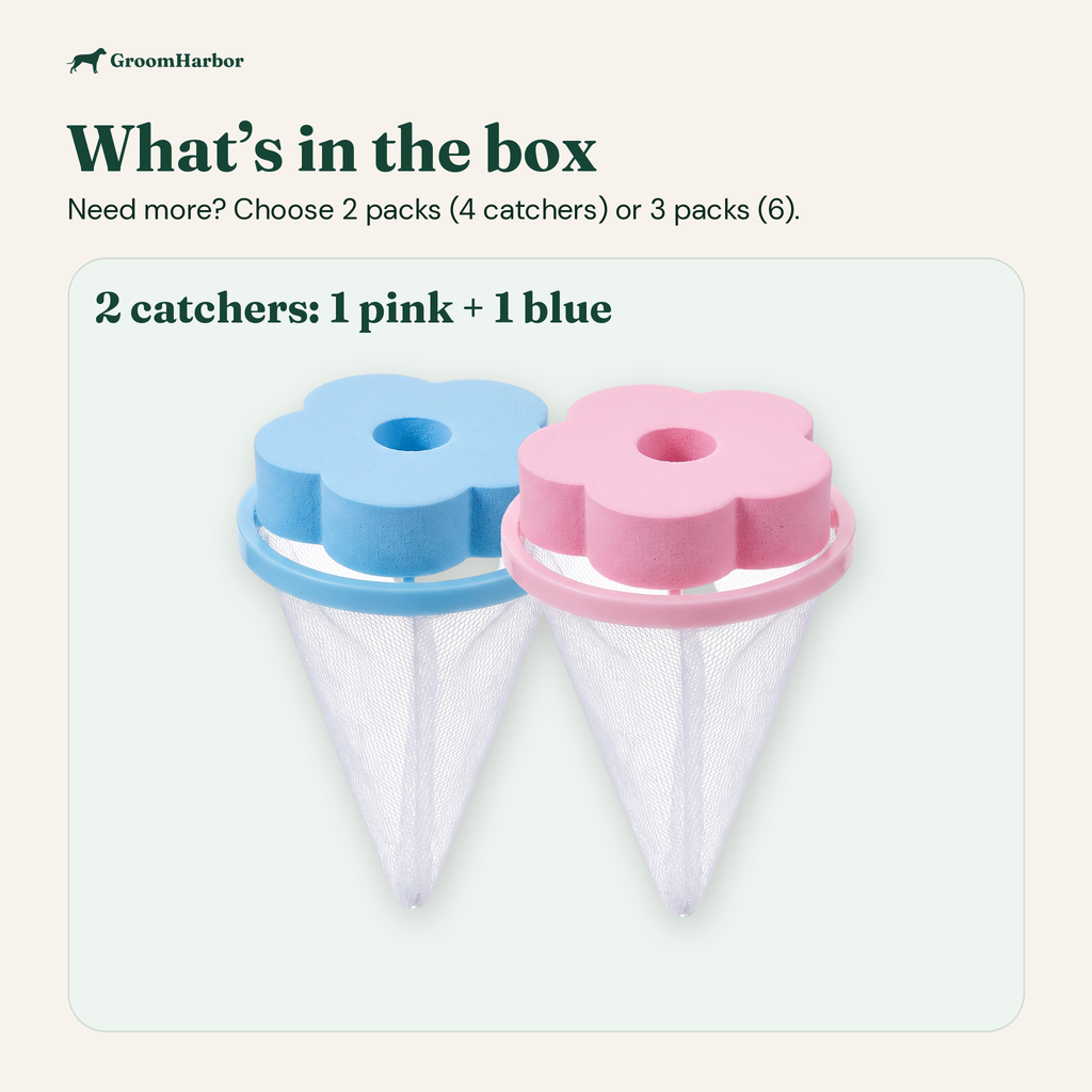 What is in the box: WashCatch Pet Hair Catcher